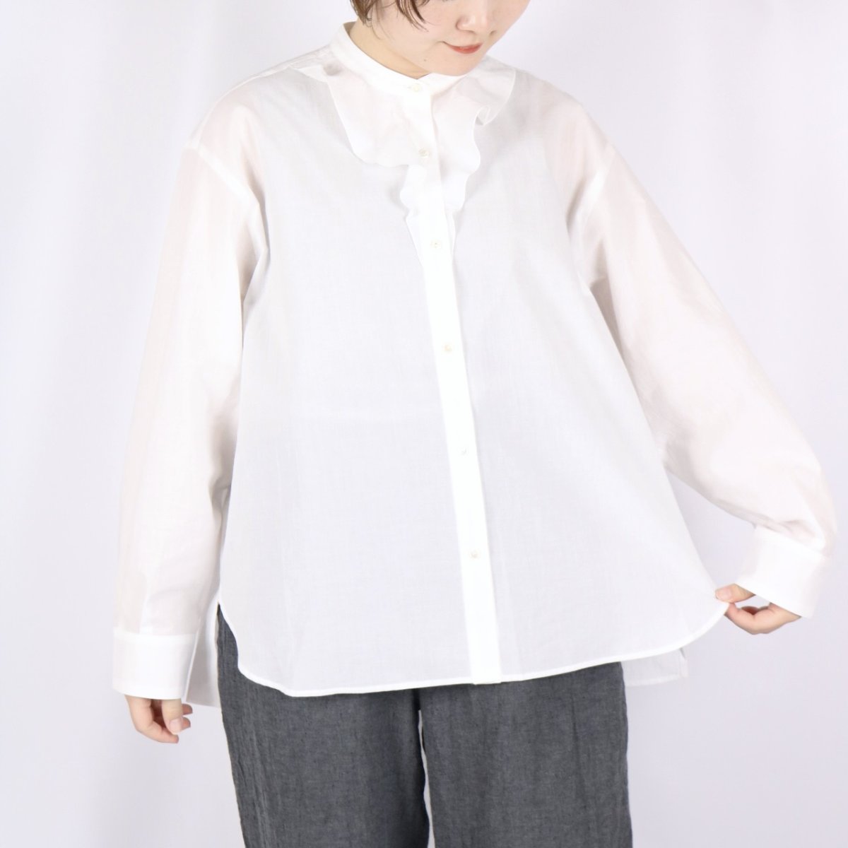 画像16: LUEUF　ヨークフリルシャツ　2色 (16)