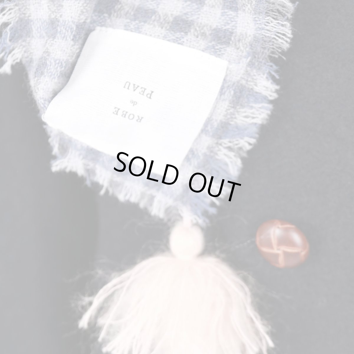 画像9: ROBE de PEAU  WOOL GAUZE TASSEL STOLE (9)