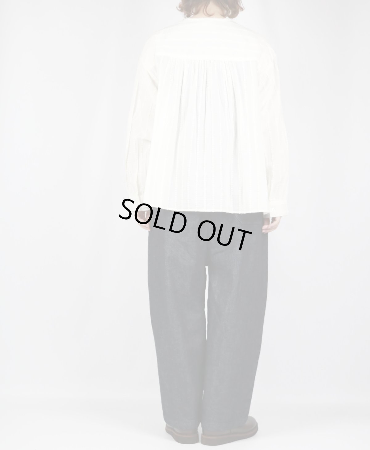 画像6: tumugu: ストライプフリンジドビーブラウス IVORY (6)