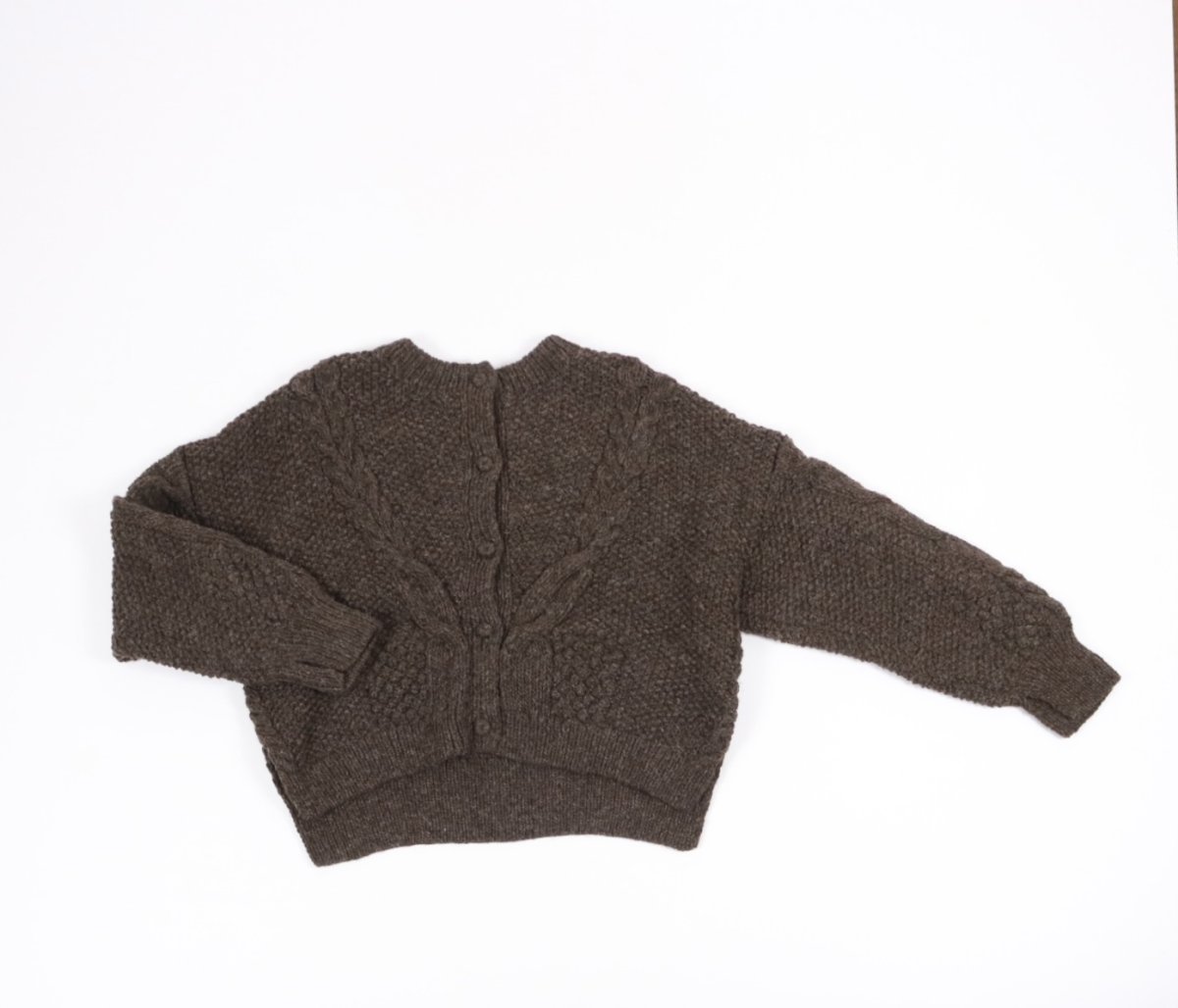 画像39: tumugu:　ロービングウール ケーブルニット カーディガン　3色 (39)