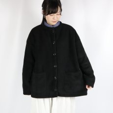 画像8: LUEUF  フリース ショートコート  BLACK (8)