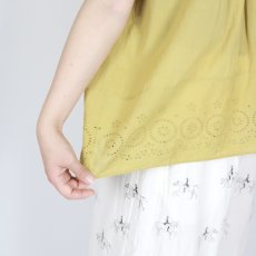 画像9: SOIL 　 80s VOILE PLAIN WITH CUT WORK LACE　CREW -NECK FRENCH /SL SHIRT WITH PINTUCK 3色 (9)