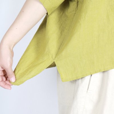 画像1: blue willow リネンボタンシャツ　2色