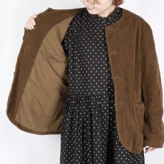 画像2: Vas-y Lentement　WIDE&NARROW WALE CORDUROY(OVERDYE) 60'S ORGANIC CAMBRIC SIDE VENTS NO COLLAR JACKET 2色 (2)