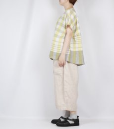 画像6: blue willow リネンパネルチェックブラウス 2色 (6)