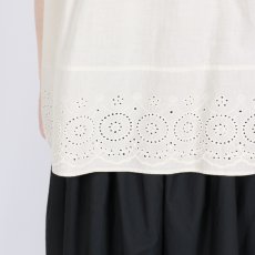 画像28: SOIL 　 80s VOILE PLAIN WITH CUT WORK LACE　CREW -NECK FRENCH /SL SHIRT WITH PINTUCK 3色 (28)