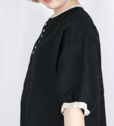 画像35: blue willow リネン平織り配色ブラウス 3色 (35)