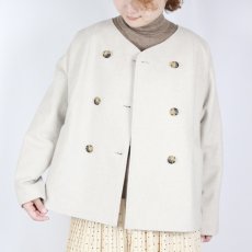 画像9: Vent d'ouest ロイヤルジーロンウールメルトンノーカラージャケット 2色 (9)