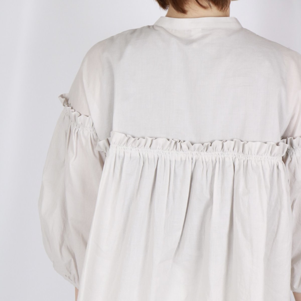 画像34: 20%OFF SALE! LUEUF  ギャザーシャツ 3色 (34)