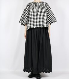 画像18: Gauze# GINGHAM BELL SLEEVE PULLOVER 2色 (18)