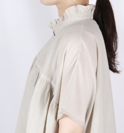 画像3: SOIL SUPER FINE VOILE WITH SELVEGE FRILL COLLAR FRENCH/SL SHIRT