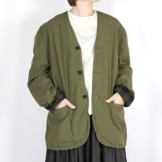 画像37:  Vas-y Lentement 40s ORGANIC POPLIN (OVERDYE) SIDE VENTS V-NECK JACKET 2色2サイズ (37)