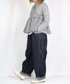 画像5: maison de soil  HANDWOVEN COTTON/SILK GINGHAM CHECK FRILL CASHE COUER  2色 (5)