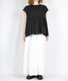 画像26: maison de soil 80s ORGANIC VOILE PLAIN CREW-NECK F/SLEEVE SHIRT WITH INVERTED PLEAT 2色 (26)