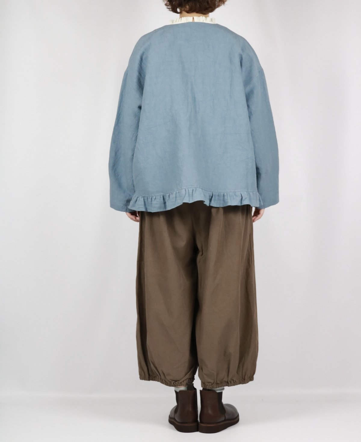 画像5: nachukara 綿麻ワッシャーフリルシャツジャケット 3色 (5)