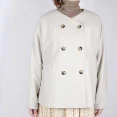 画像4: Vent d'ouest ロイヤルジーロンウールメルトンノーカラージャケット 2色 (4)