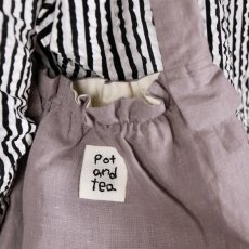 画像7: pot and tea　リネン小花刺繡バッグ　2色 (7)