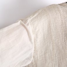 画像12: maison de soil 80s ORGANIC COTTON SMALL CHECK&VOILE PLAIN(OVER DYE) CREW NECK BUTTON SHIRT MAXI DRESS WITH PINTUCK 2色 (12)