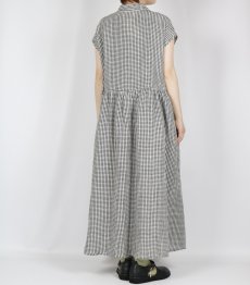 画像14: SOIL 60s LINEN CHECK OPEN COLLAR SHIRT DRESS 2サイズ (14)