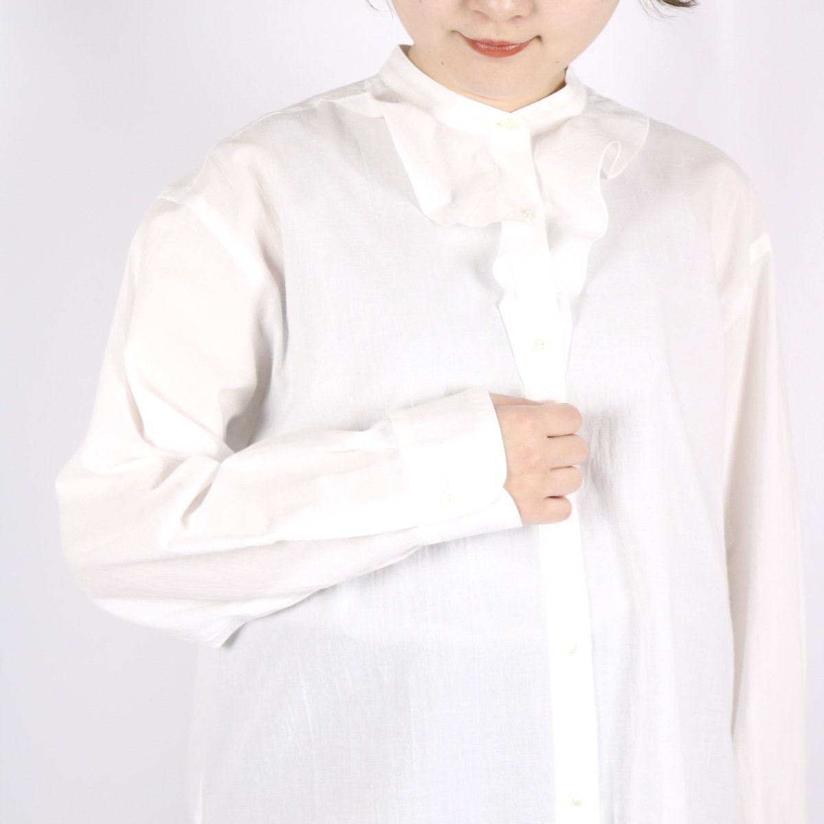 画像20: LUEUF　ヨークフリルシャツ　2色 (20)