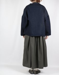 画像14:   NARU  ムラデニム裏起毛 ノッチジャケット　インディゴ (14)