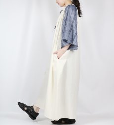 画像3: 【6月17日12:00までの期間限定販売】Nina Niina stripe sleeve flare dress (3)