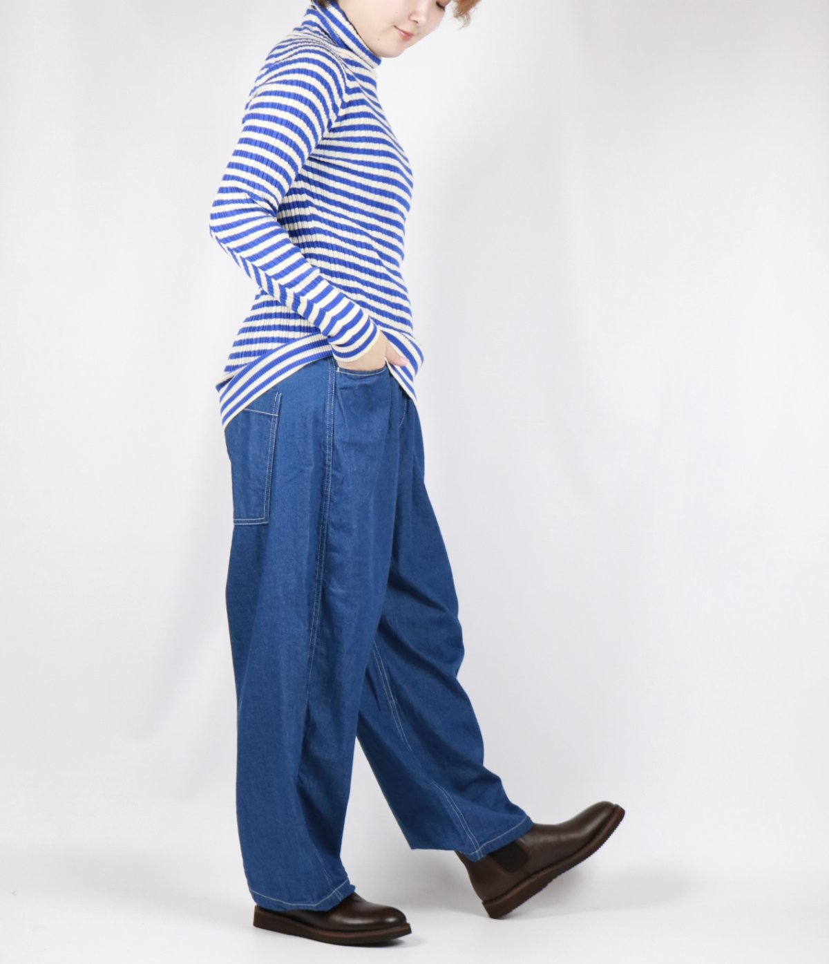 画像32: NARU  ランダムリブボーダータートルネック 6色 (32)