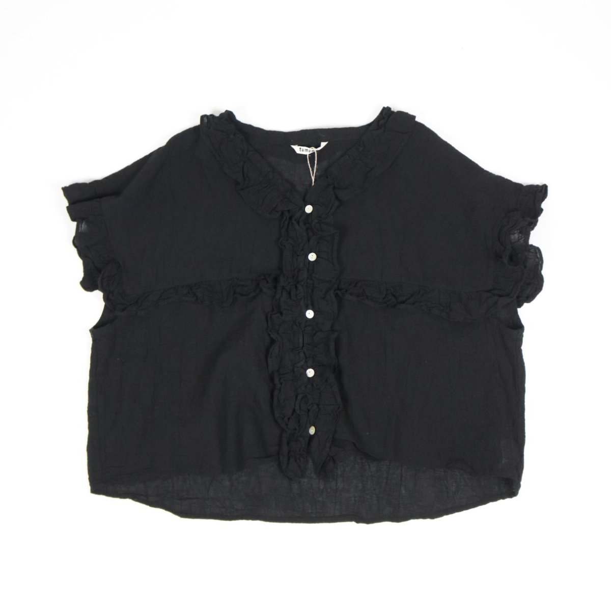 画像32: tumugu: コットンリネン先染めボイルワッシャー ベスト　3色 (32)