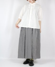 画像12: tukuroi 製品染め 綿麻平織 2WAY プリーツブラウス 3色 (12)