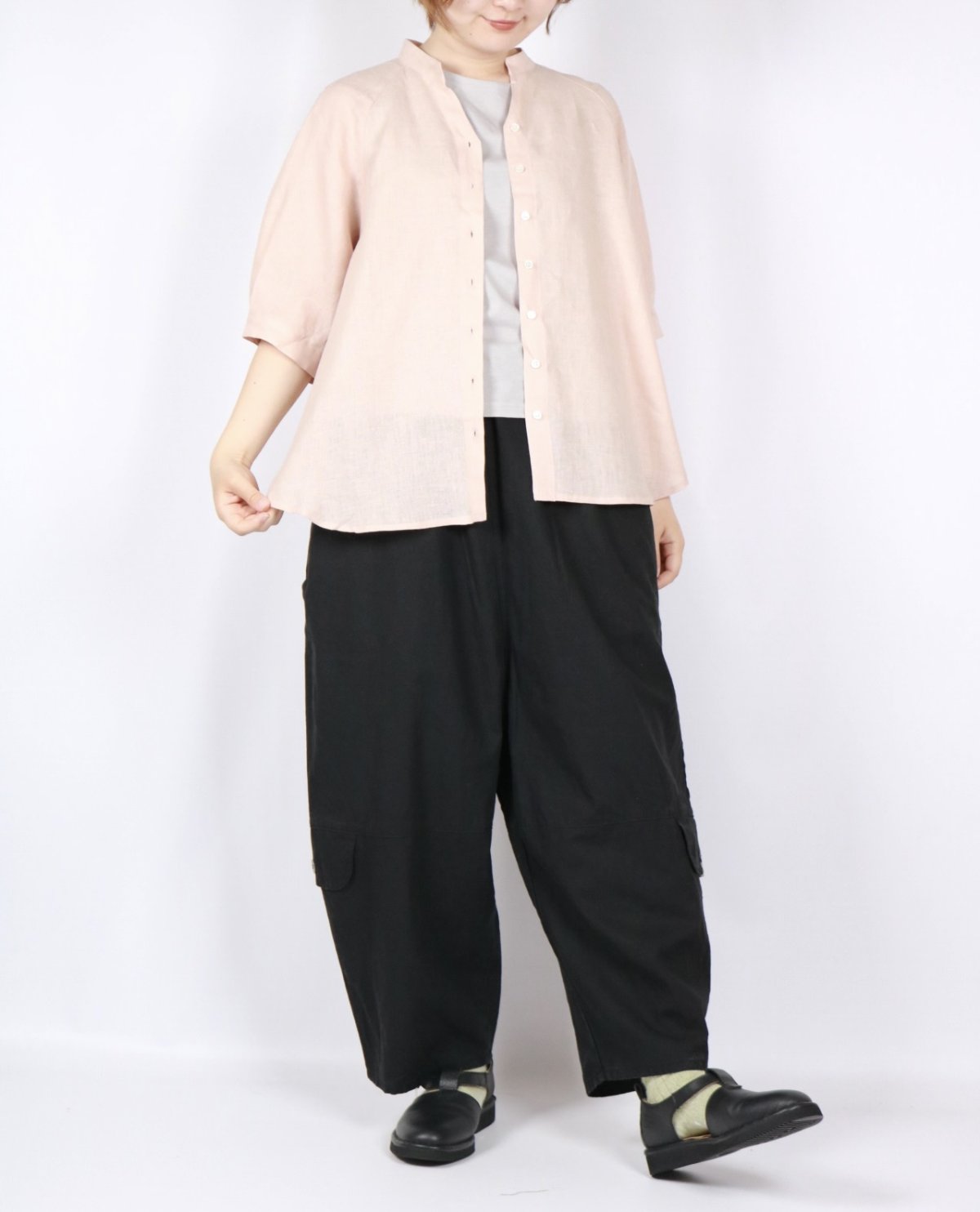 画像20: nachukara リネンポプリン スキッパーブラウス 3色 (20)