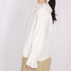 画像3: Gauze# ANTIQUE LACE FRILL 2WAY BLOUSE 2色 (3)