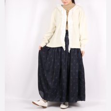 画像15: maison de soil  BANGALORE SILK DOT PRINT RAJASTHAN TUCK GATHERED SKIRT WITH LINING 2色 (15)