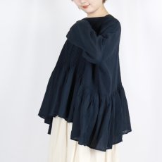 画像16: maison de soil 80s ORGANIC COTTON SMALL CHECK&VOILE PLAIN(OVER DYE) MINI PINTUCK PULLOVER 2色 (16)