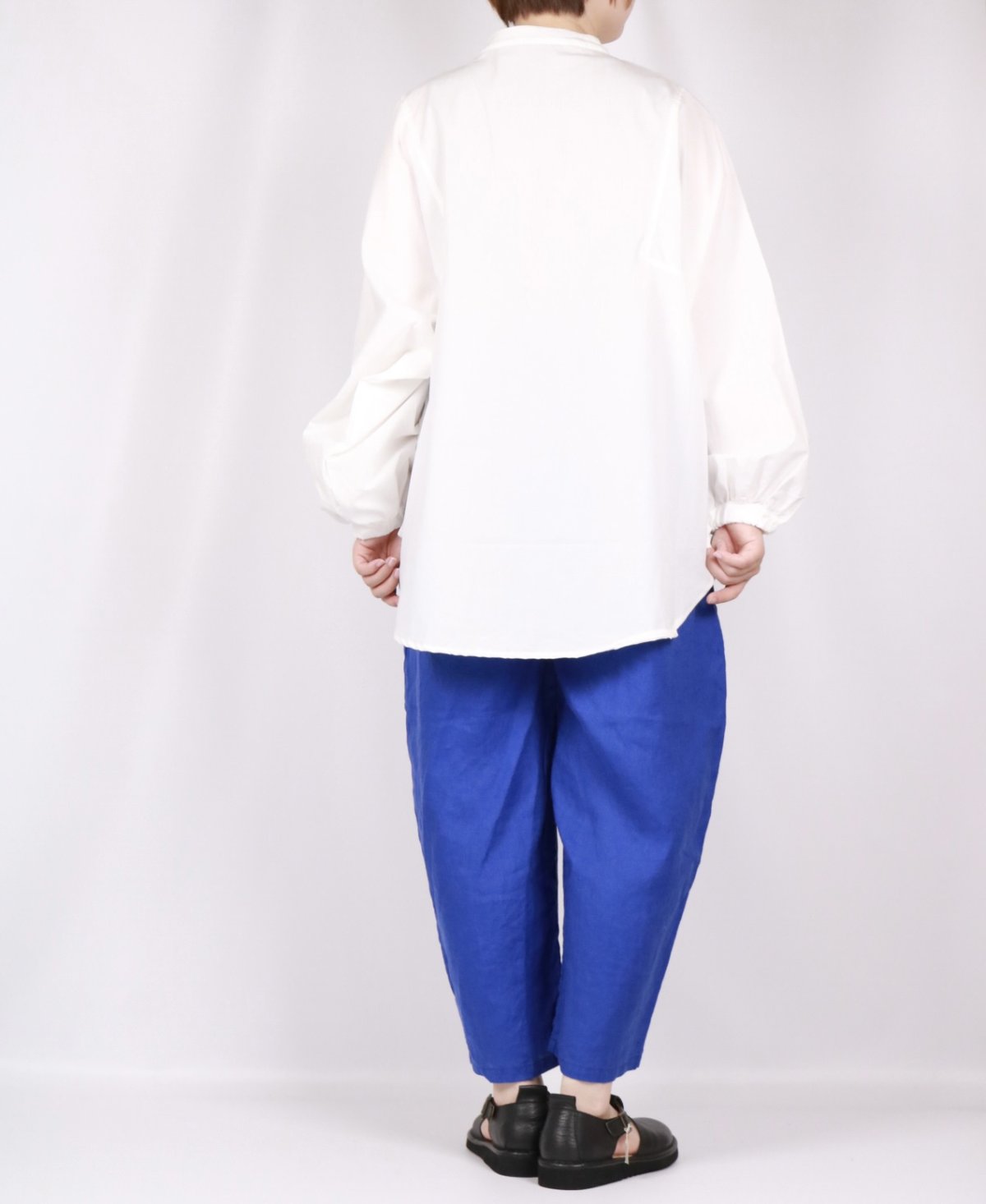 画像20: NARU 近江晒50sブロード 袖ボリュームシャツ 3色 (20)