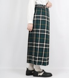 画像38:  O'NEIL OF DUBLIN WORSTED WOOL LOW WAIST PLEATS WRAP SKIRT LENGTH 80cm (WITH PIN) 4色 (38)