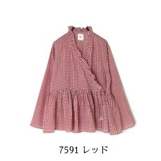 画像15: maison de soil  HANDWOVEN COTTON/SILK GINGHAM CHECK FRILL CASHE COUER  2色 (15)