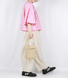 画像9: Gauze# GINGHAM BELL SLEEVE PULLOVER 2色 (9)