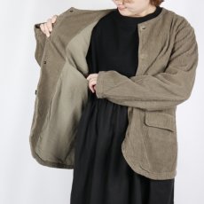 画像15: Vas-y Lentement　WIDE&NARROW WALE CORDUROY(OVERDYE) 60'S ORGANIC CAMBRIC SIDE VENTS NO COLLAR JACKET 2色 (15)