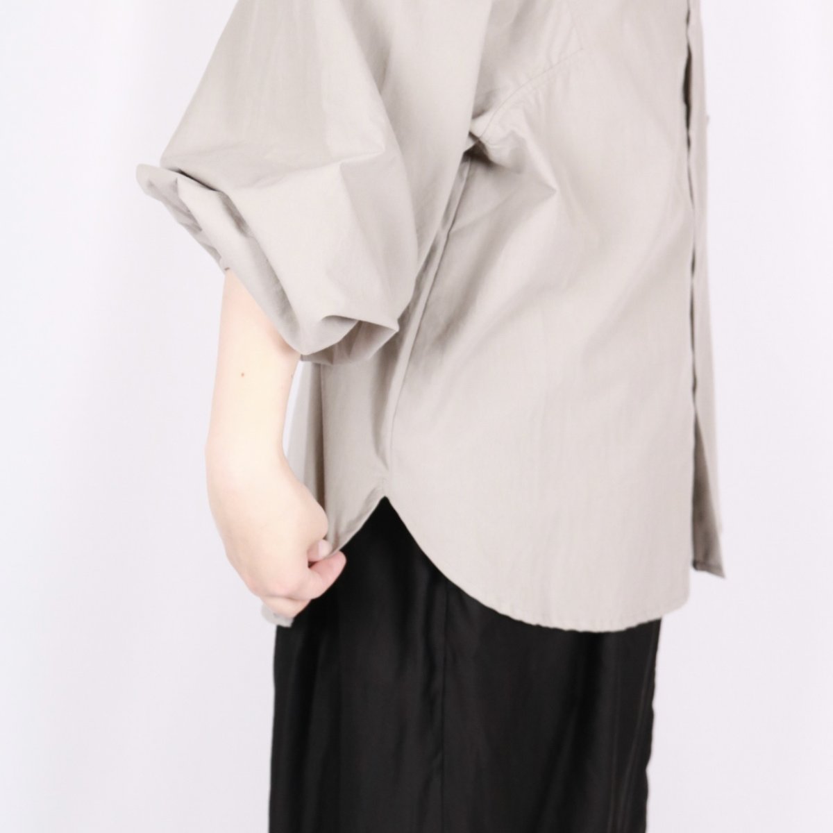 画像8: NARU 近江晒50sブロード 袖ボリュームシャツ 3色 (8)