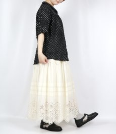 画像22: NARU 80ローンリップルシンプルドット ワイドカラーシャツ 2色 (22)