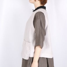 画像13: tumugu: リネンキャンバス 2wayベスト 3色 (13)