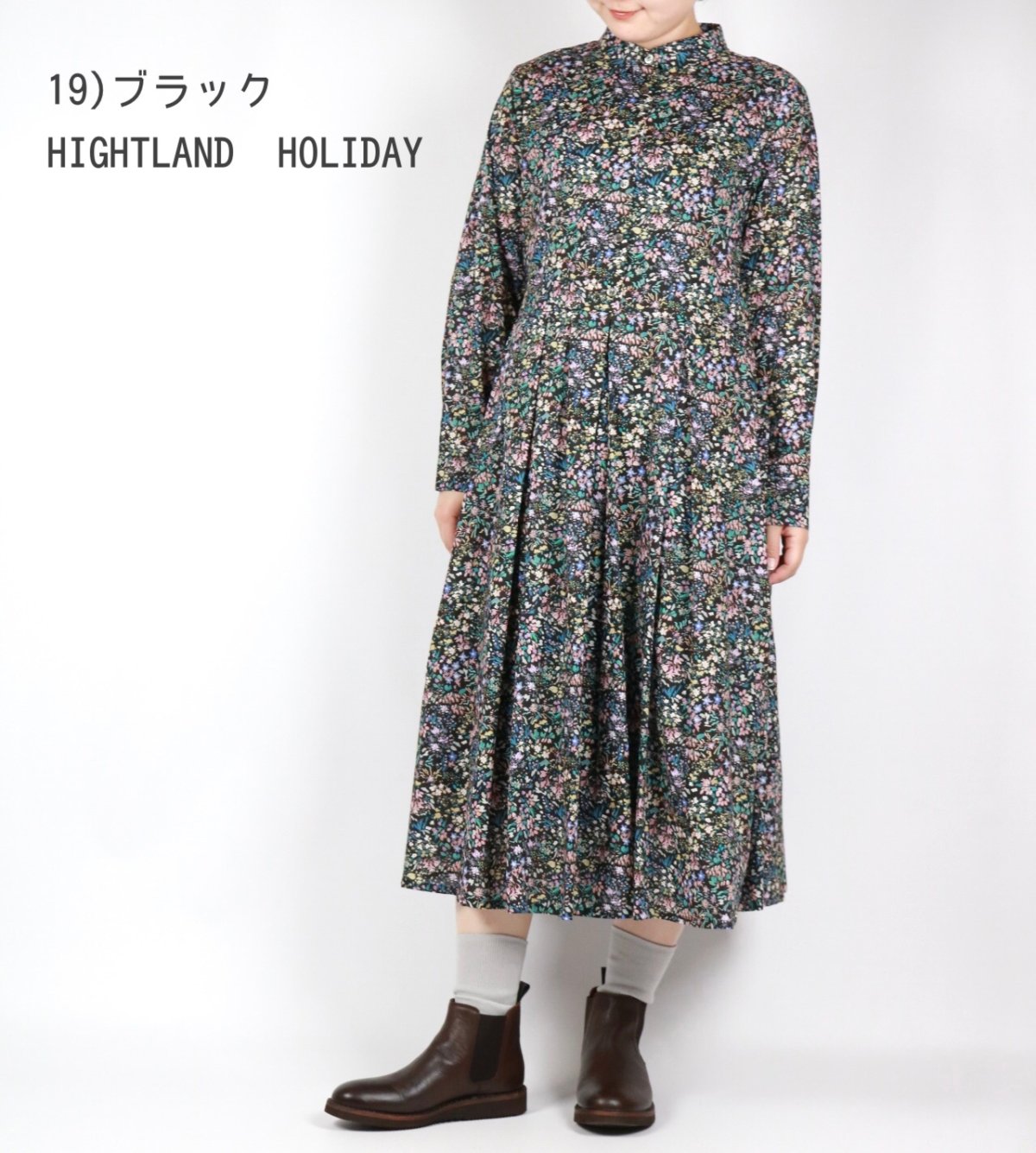 画像33: Crespi  BOTANICAL ESCAPEリバティワンピース 4色 (33)