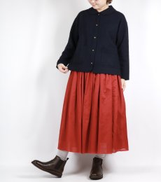 画像6: maison de soil PLAIN COTTON SILK RAJASTHAN TUCK GATHERED SKIRT WITH LINING 2SIZE (6)