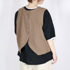画像3: tumugu: リネンキャンバス 2wayベスト 3色 (3)