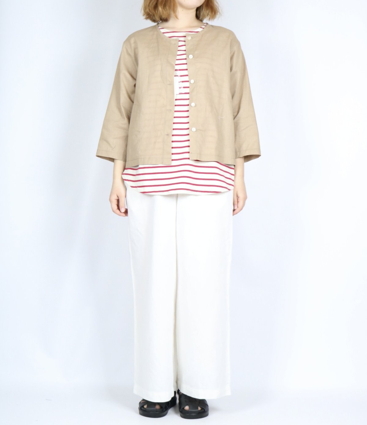 画像12: Vent d'ouest 綿麻７分袖ブラウス　3色 (12)