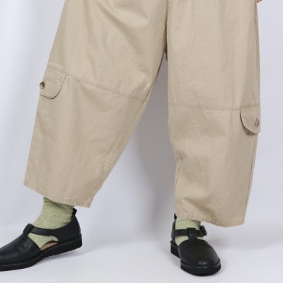 画像1: tumugu コットンヘンプウェザーティンカーゴパンツ 2色
