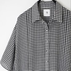 画像18: maison de soil HANDWOVEN COTTON/SILK GINGHAM CHECK REGULAR COLLAR DRESS WITH RAJASTHAN TUCK GATHERER 2色 (18)