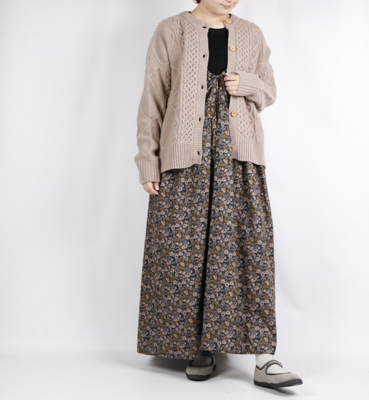 画像14: NARU 30ビエラベタ小花柄キャミワンピース　2色 (14)