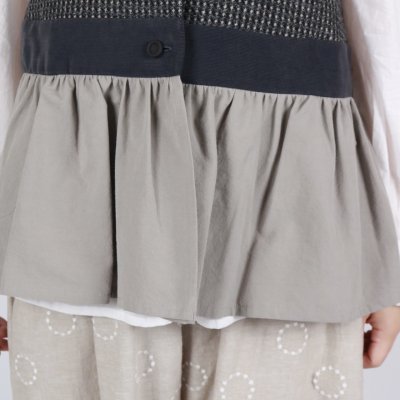画像2: MAGALI ピンドットツイード・ヴィンテージ・ジレ グレイ