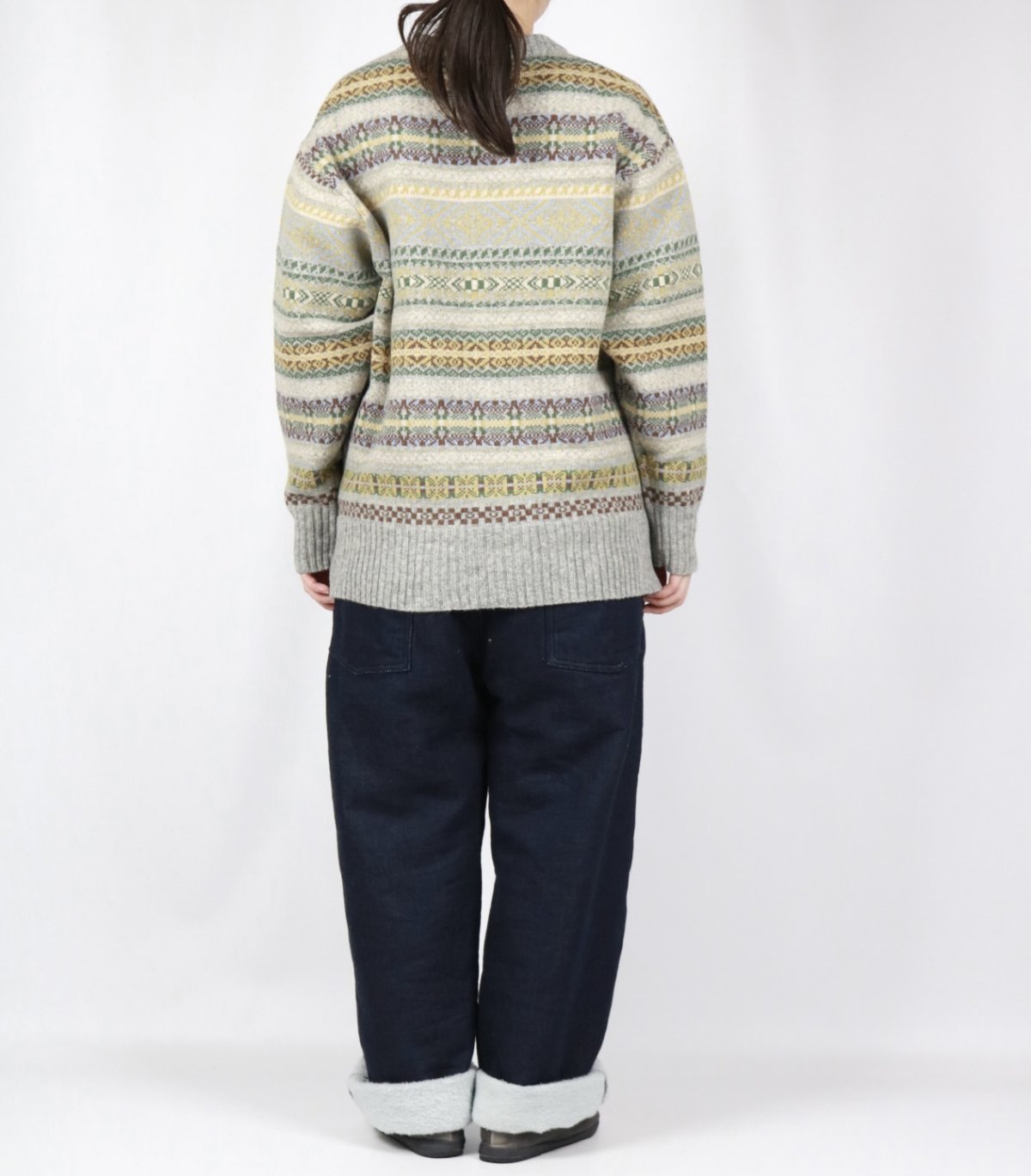 画像19: NARU リシェス フェアアイル柄 ニット 2色 (19)